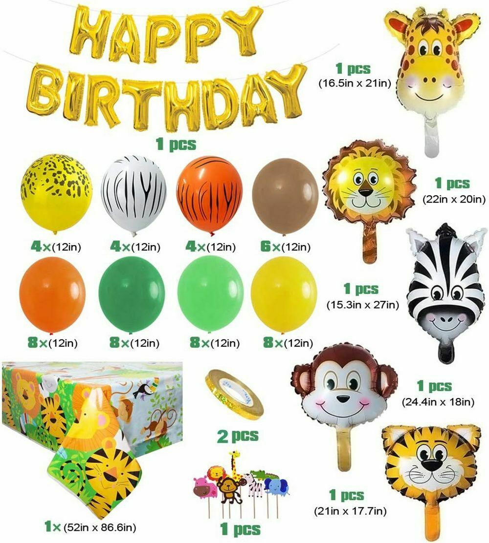 Kid Birthday Party Decorations Safari Jungle Party Decorations Arch Garland Kit