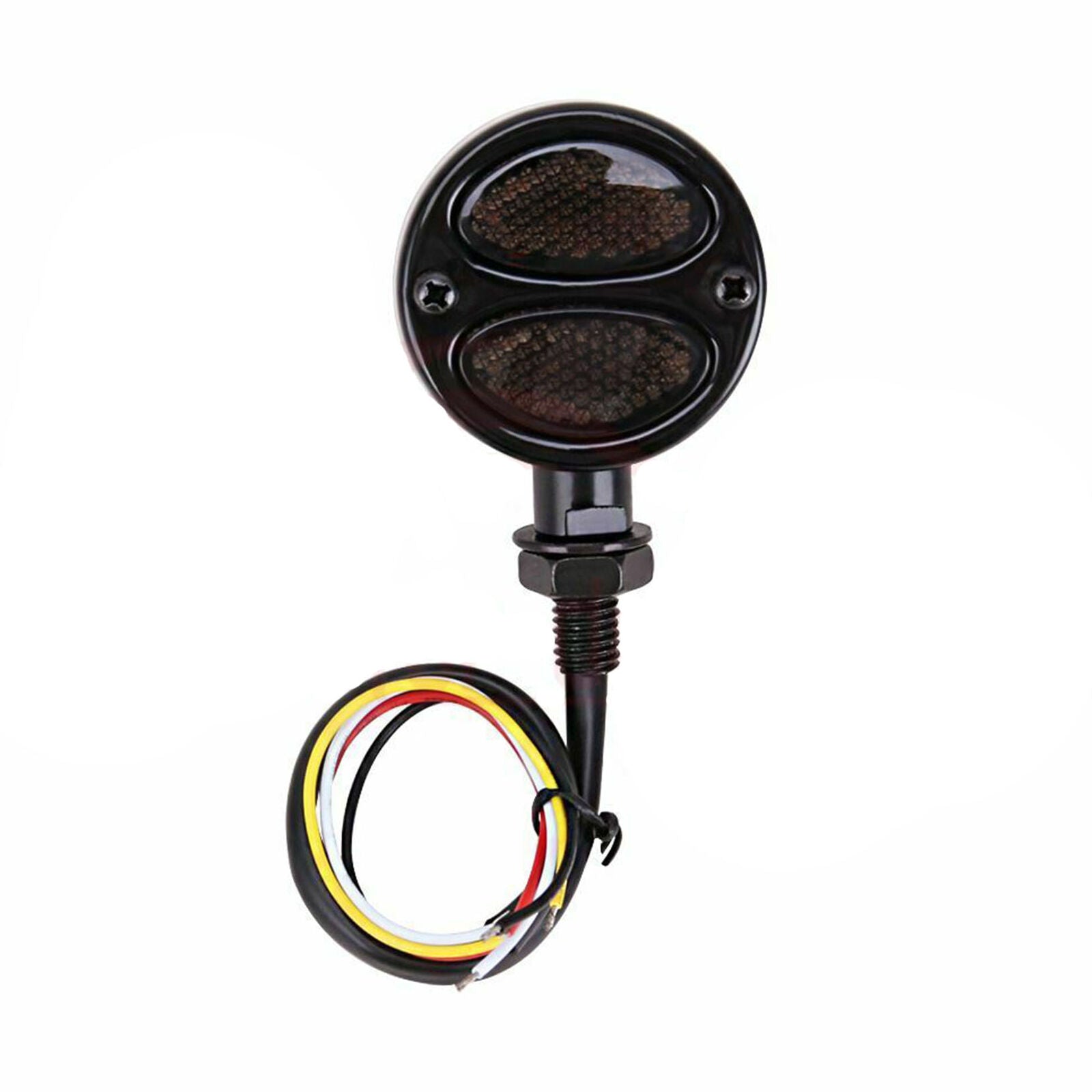Motorcycle LED Black Bullet Brake Running Turn Signal Tail Light For Bobber Cafe