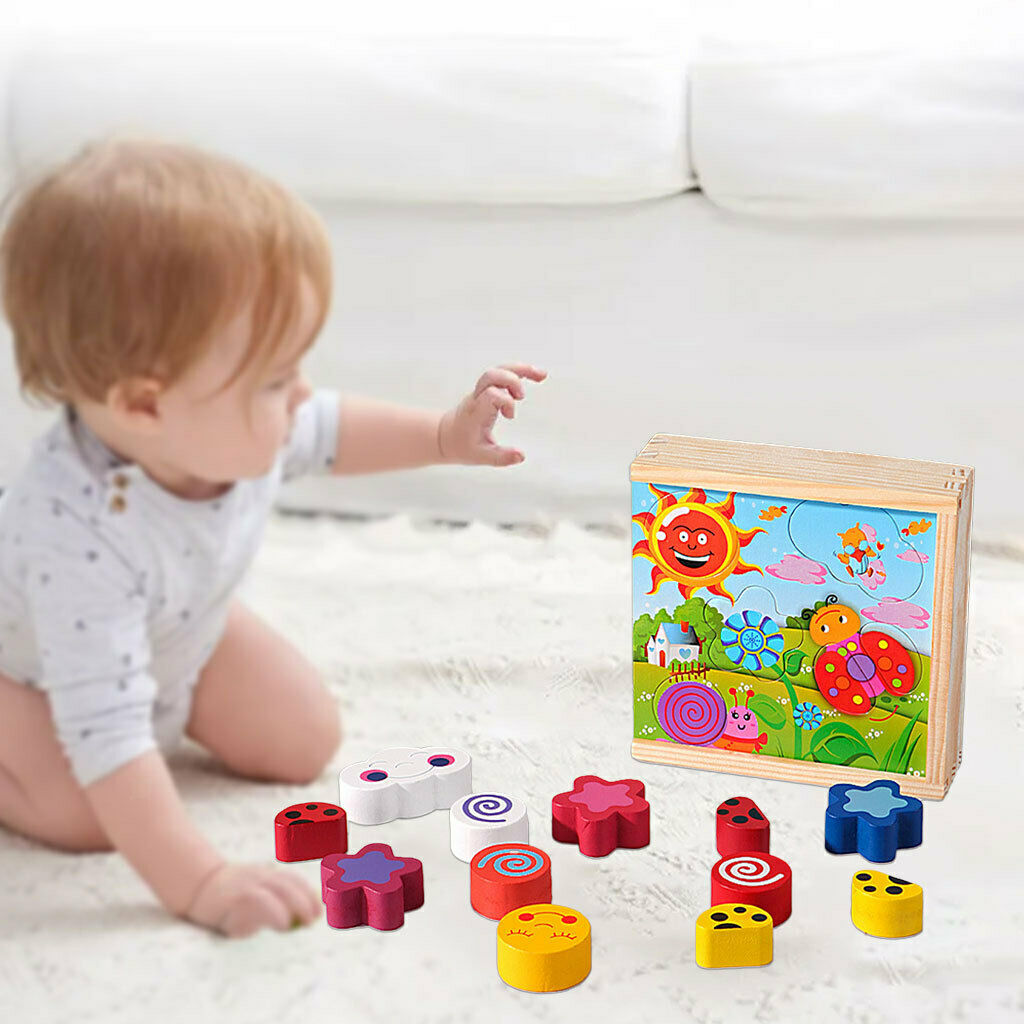 Colorful Puzzle Board Toys Shape Matching Weather Colors Development Game