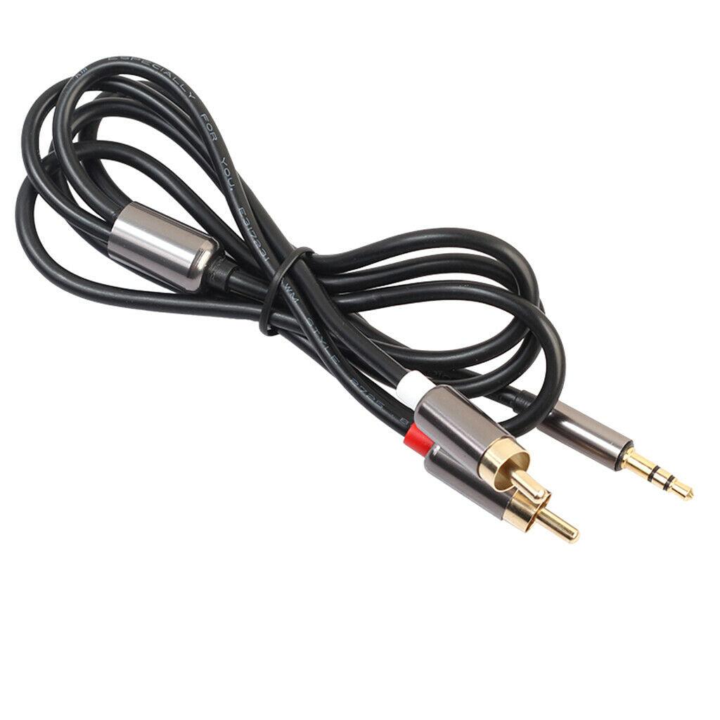 2Pack 3.5mm Aux to 2RCA Y Splitter Stereo Audio Cable Male Type OFC Conductor