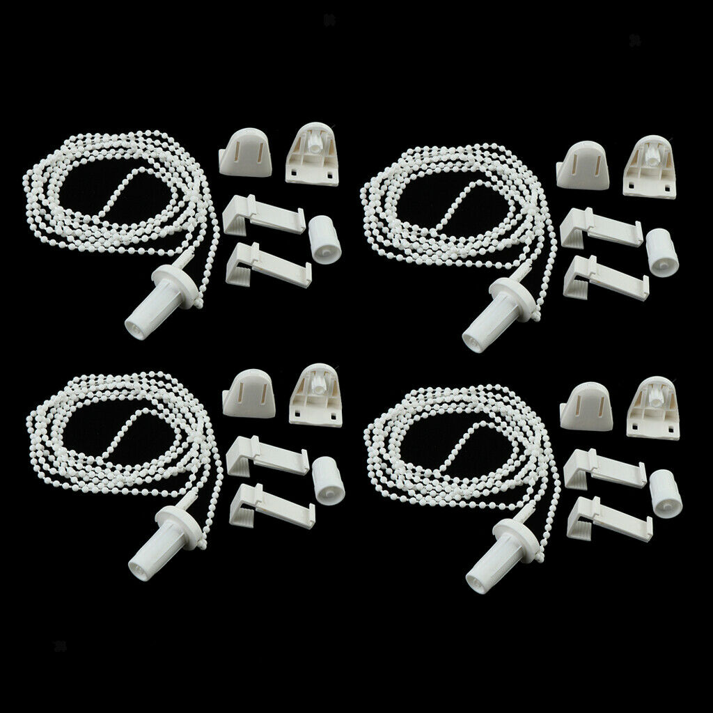 4x 17mm Roller Shade Clutch Bracket Chain 850mm Bead Chain Fitting Kit
