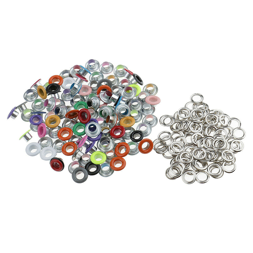 100x Metal Eyelets Buckle for Leathercraft Scrapbooking Embellishments 3mm