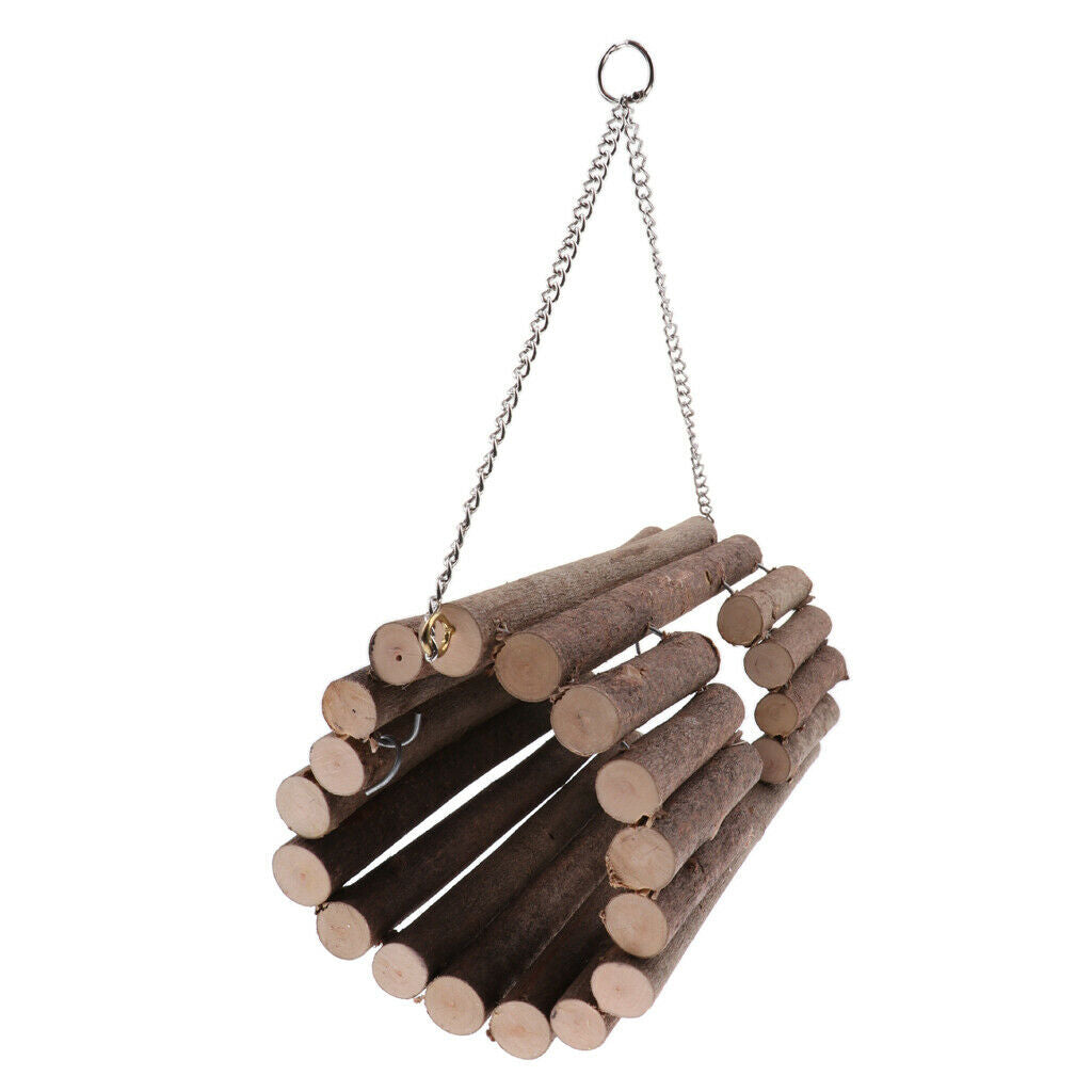 Wooden Small Animal Hammock Hanging Bed Cage Home for Hamster Squirrel Bird