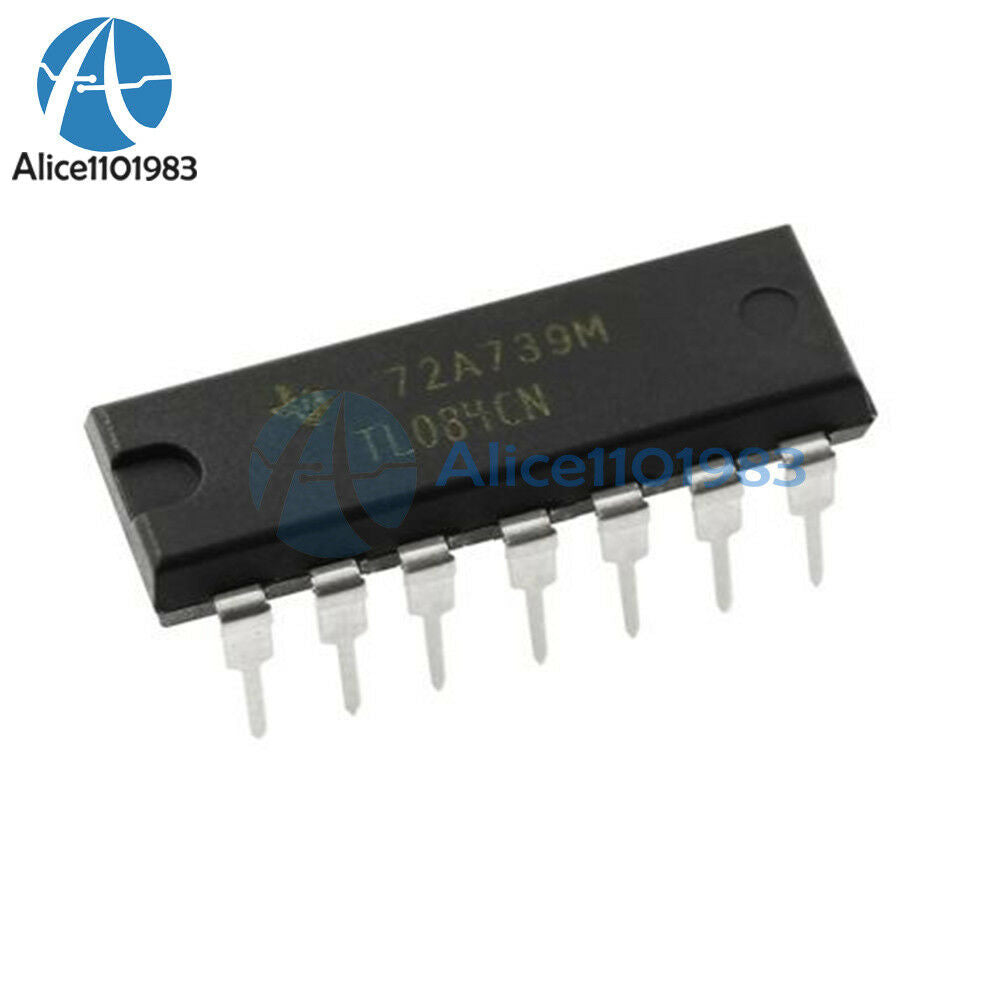 50PCS IC TL084 TL084CN ST OPAMP JFET 3MHZ QUAD 14DIP