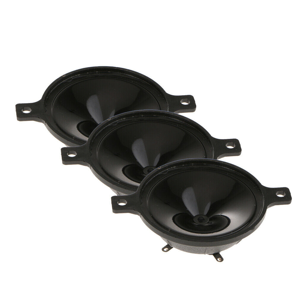 3x Waterproof Trumpet Round Piezoelectric Speaker Black Assembly Portable