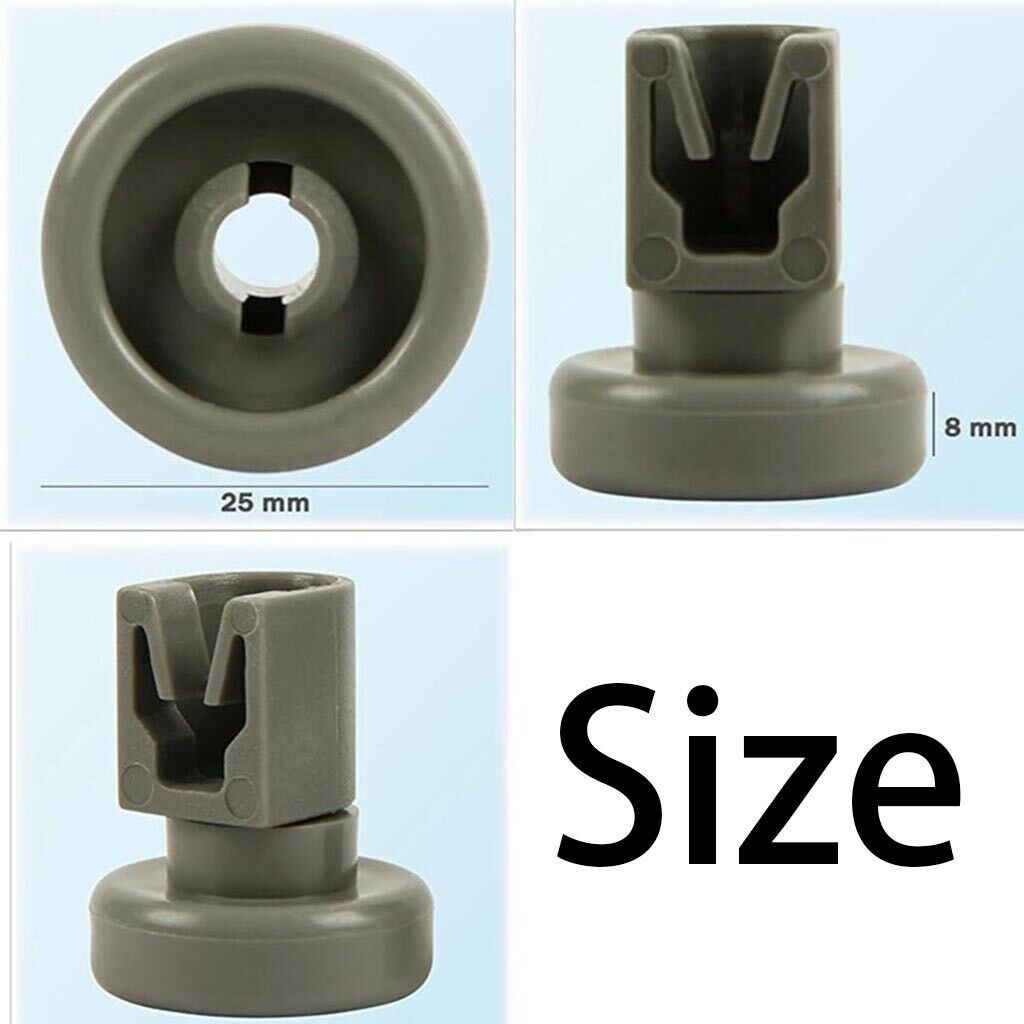 2Pcs 2Piece Universal Dishwasher Upper & Lower Basket Wheel for AEG Favorit
