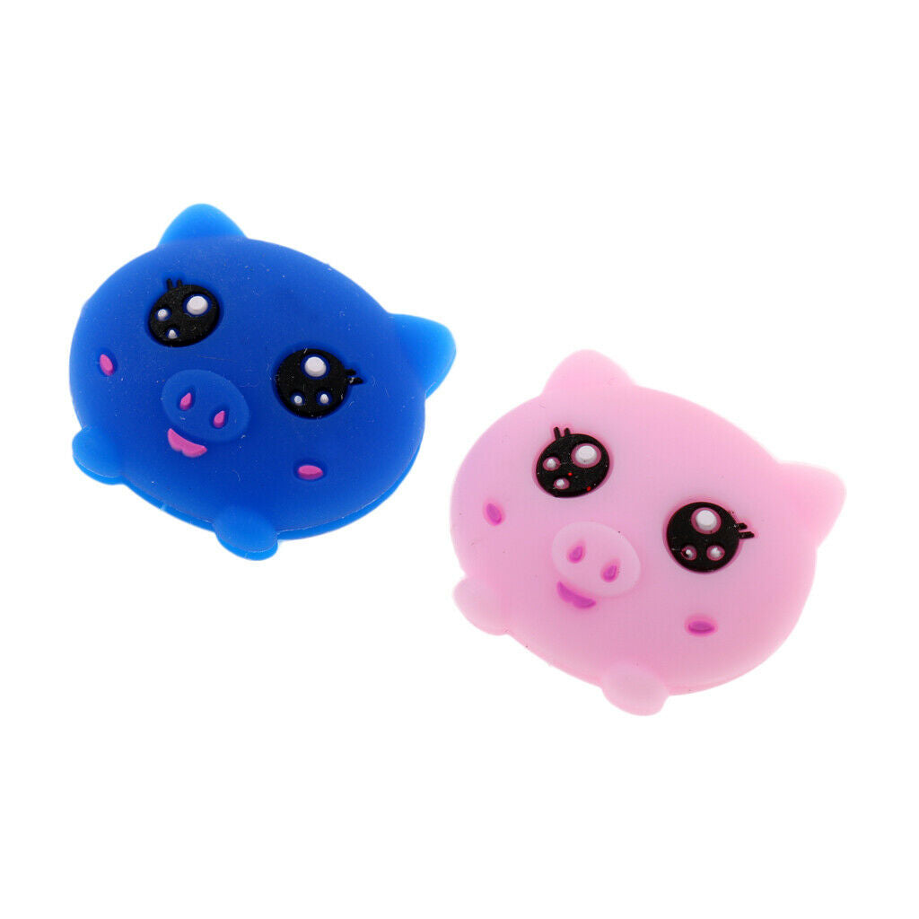 2 Pcs Tennis Racquet Vibration Dampener Shock Absorber - 2 Pig Pattern