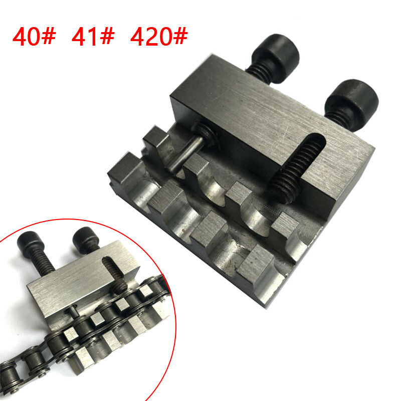Motor Bike Chain Splitter Breaker Riveting Kit Heavy Duty Link No40/41/420 Solid