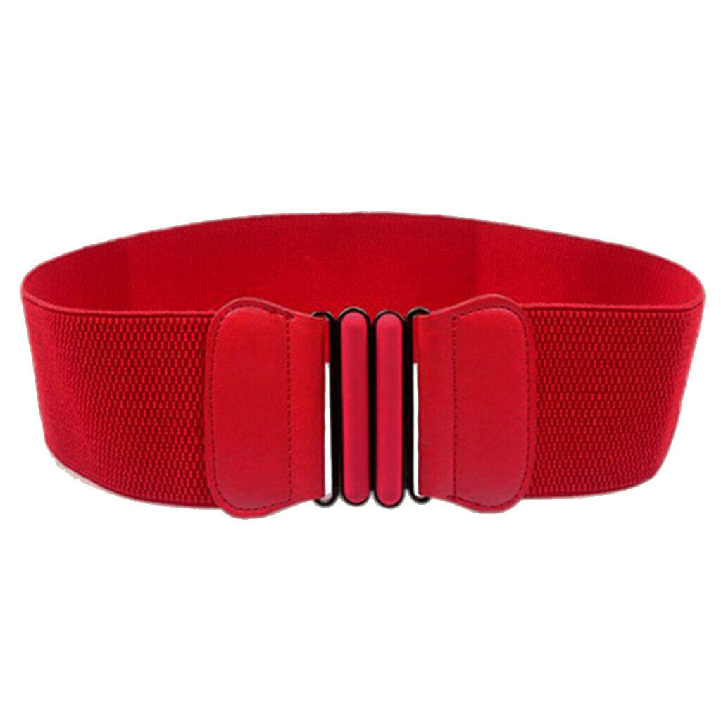 3 Pieces Womens Faux Leather Wide Elastic