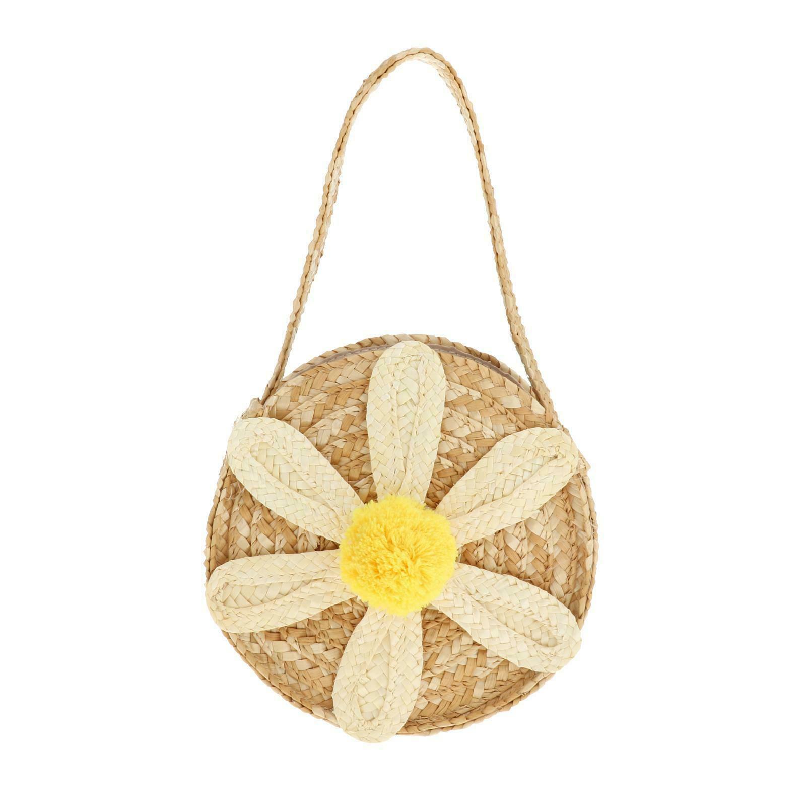 Kids Children Straw Messenger Bag Shoulder Bag