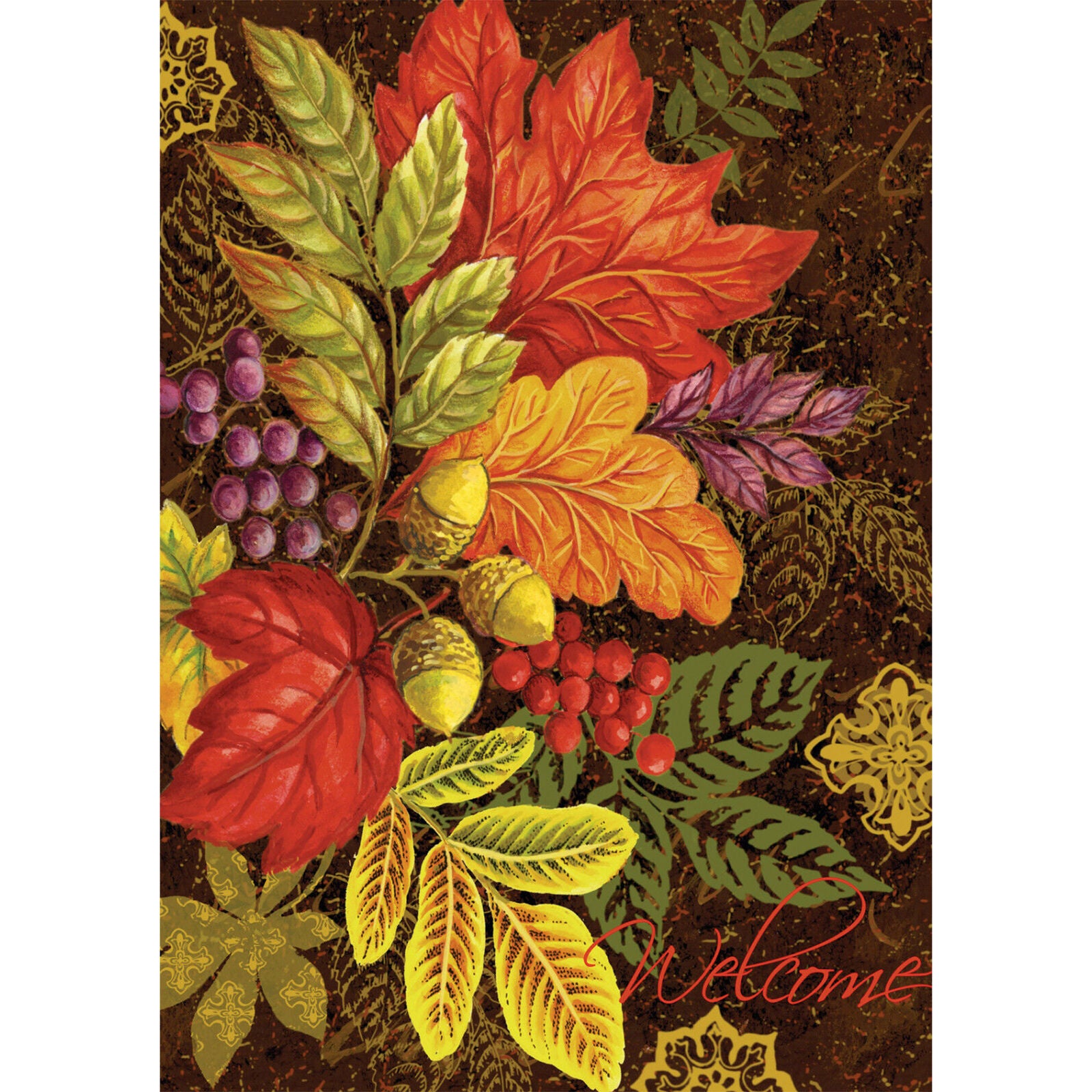 Toland Changing Colors 28 x 40 Colorful Welcome Fall Autumn Leaves House Flag