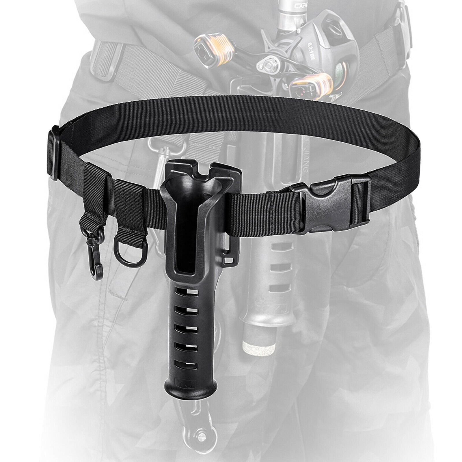 Durable Nylon Fishing Rod Holder Belt Tackle Fishing Pole Support Equipment