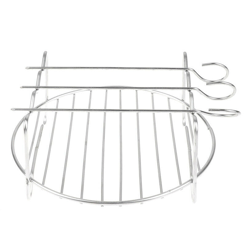 Baking Tray Skewers Air Fryer Stainless Steel Holder BBQ Rack Double-de.l8