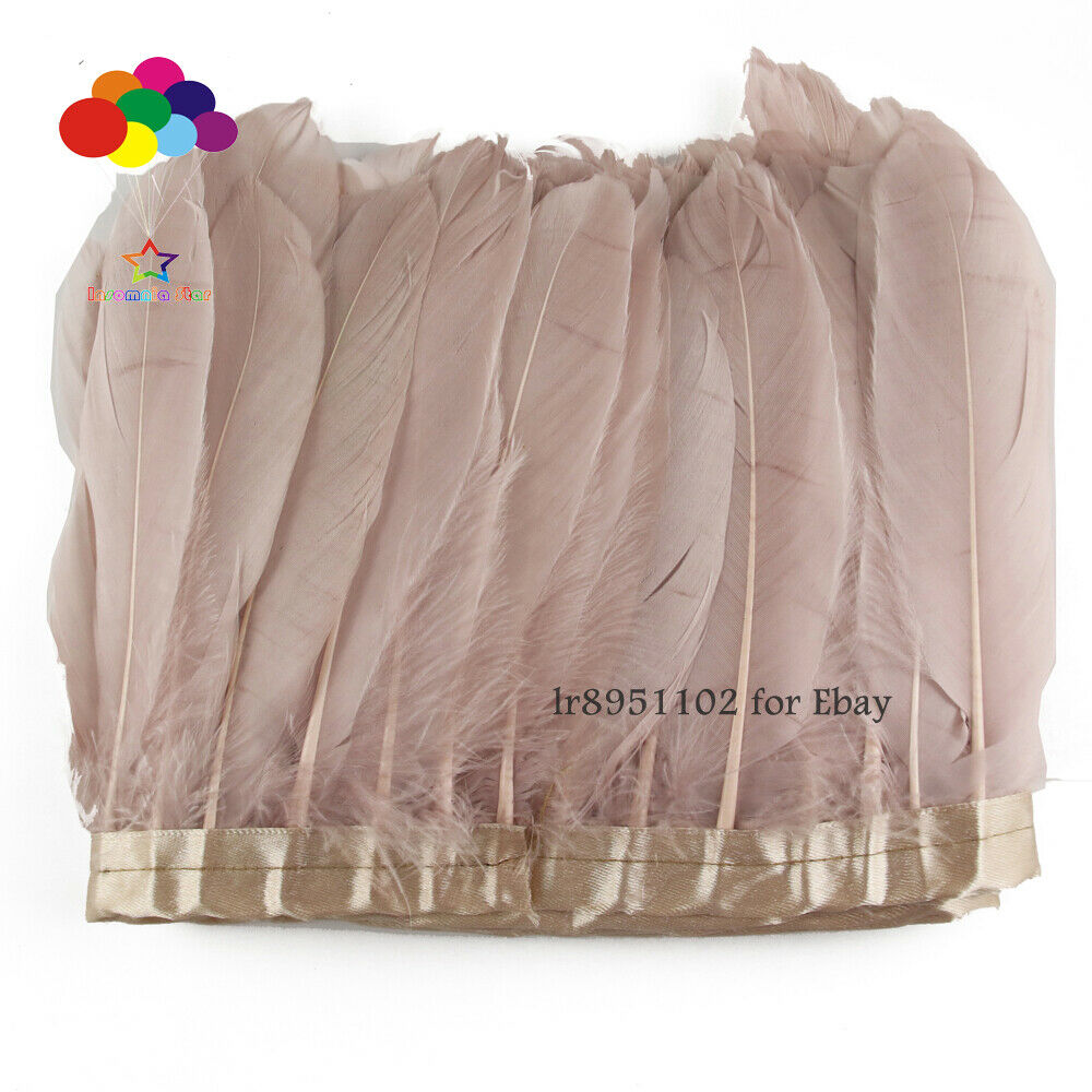 Goose Light Pale Pink trims 2 Meter Dyed Belts strips/15-20cm width fringes High