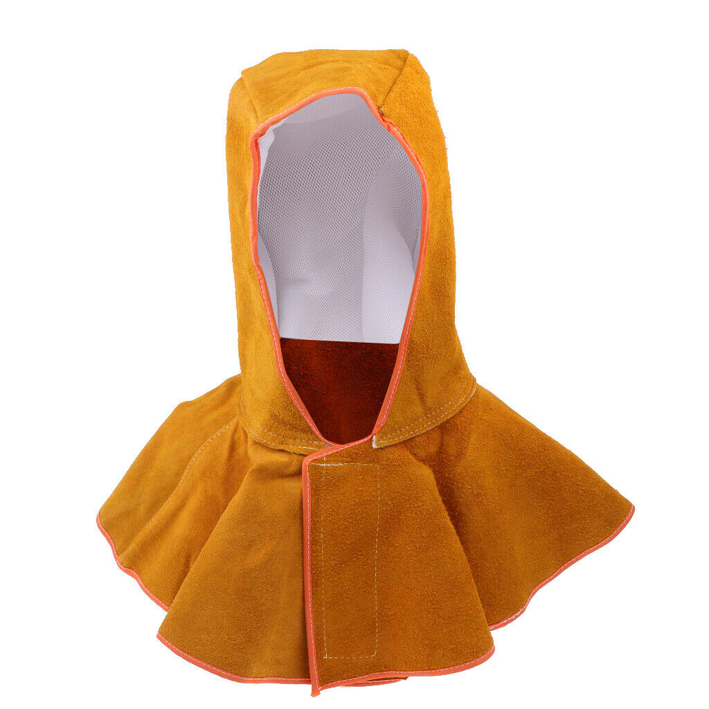 Protective Welding Hood Helmet Cover Protective Cap Cowhide Leather Hat