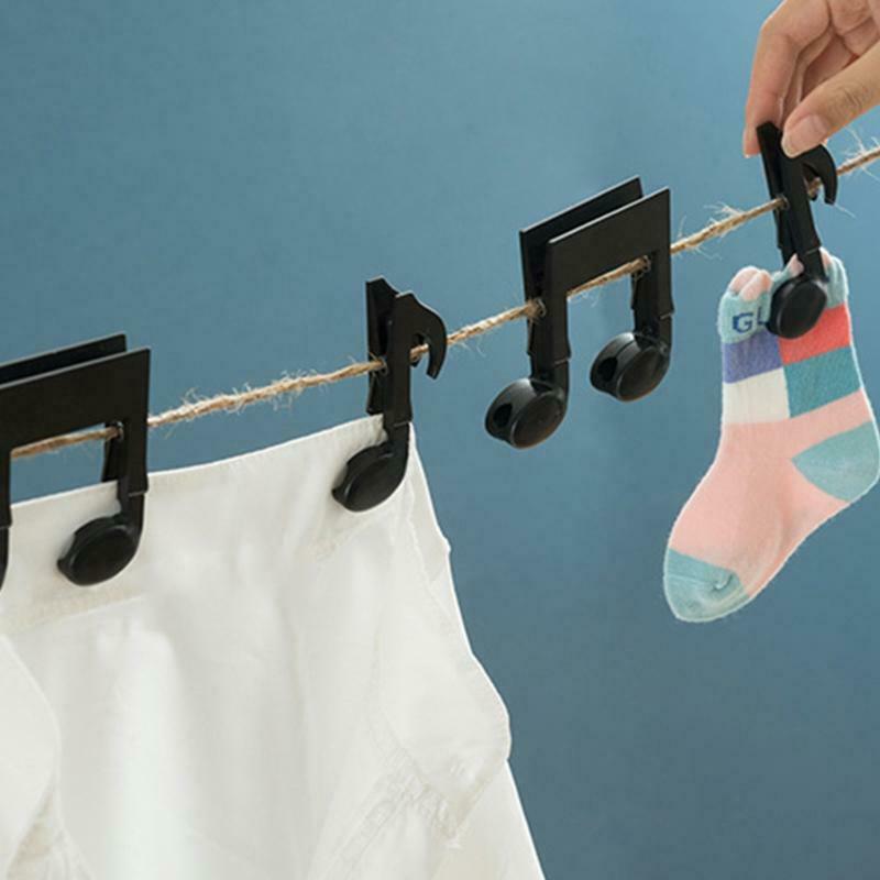 Multipurpose Musical Notes Shape Clothespin Food Sealing Clips Durable Hanging
