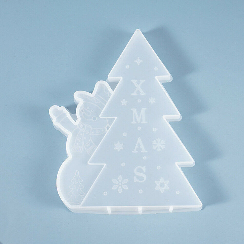 DIY Crystal Epoxy Mold Christmas Tree Snowman Silicone Mould Hand Making Xams