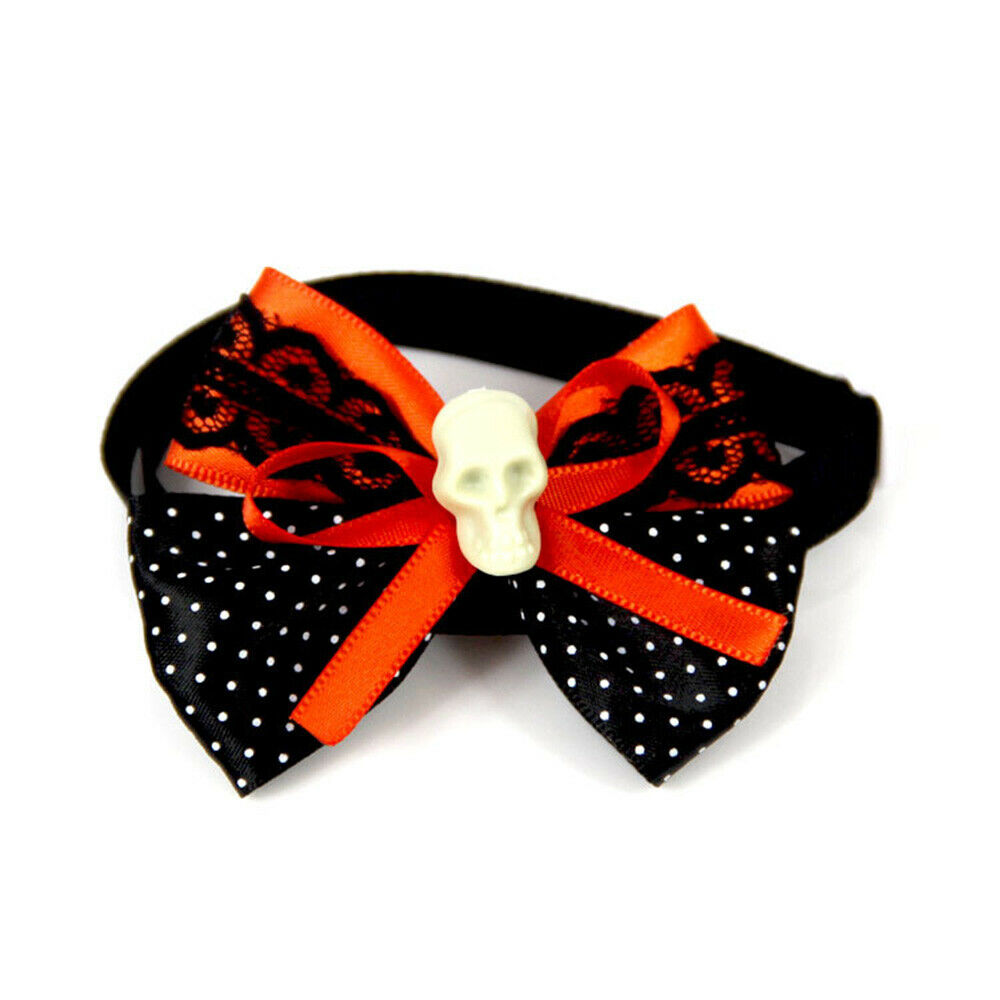 10PCS Pet Bow Tie Set Adjustable Collar Dog Cat Halloween Party Supplies Decor