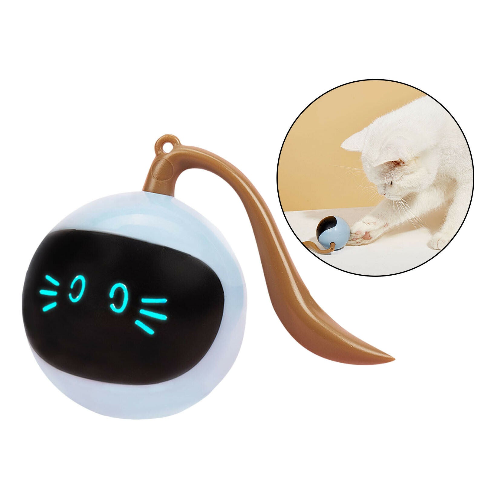 Interactive Cat Ball Toys Rechargeable Rolling Kitten Puppy Catch Training
