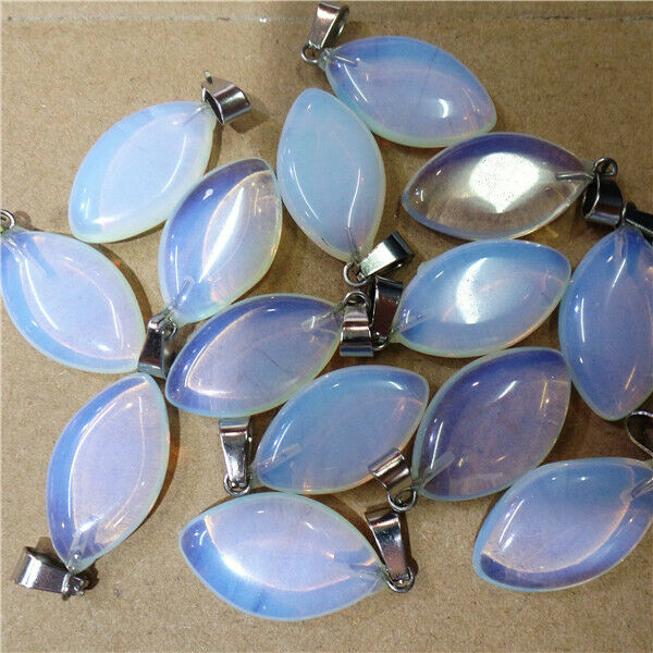 100Pcs 23x15x6mm Wholesale White Opal Marquise Pendant Bead HH8173