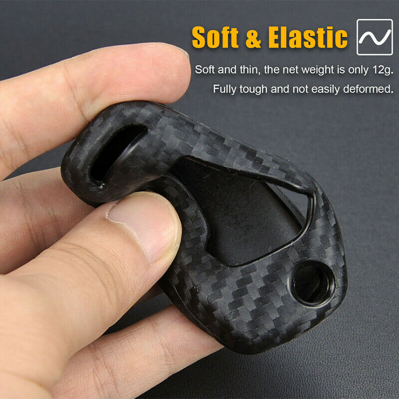 Fit Ford Focus/Explorer/Range Silicone Carbon Fiber Smart Key Case Cover