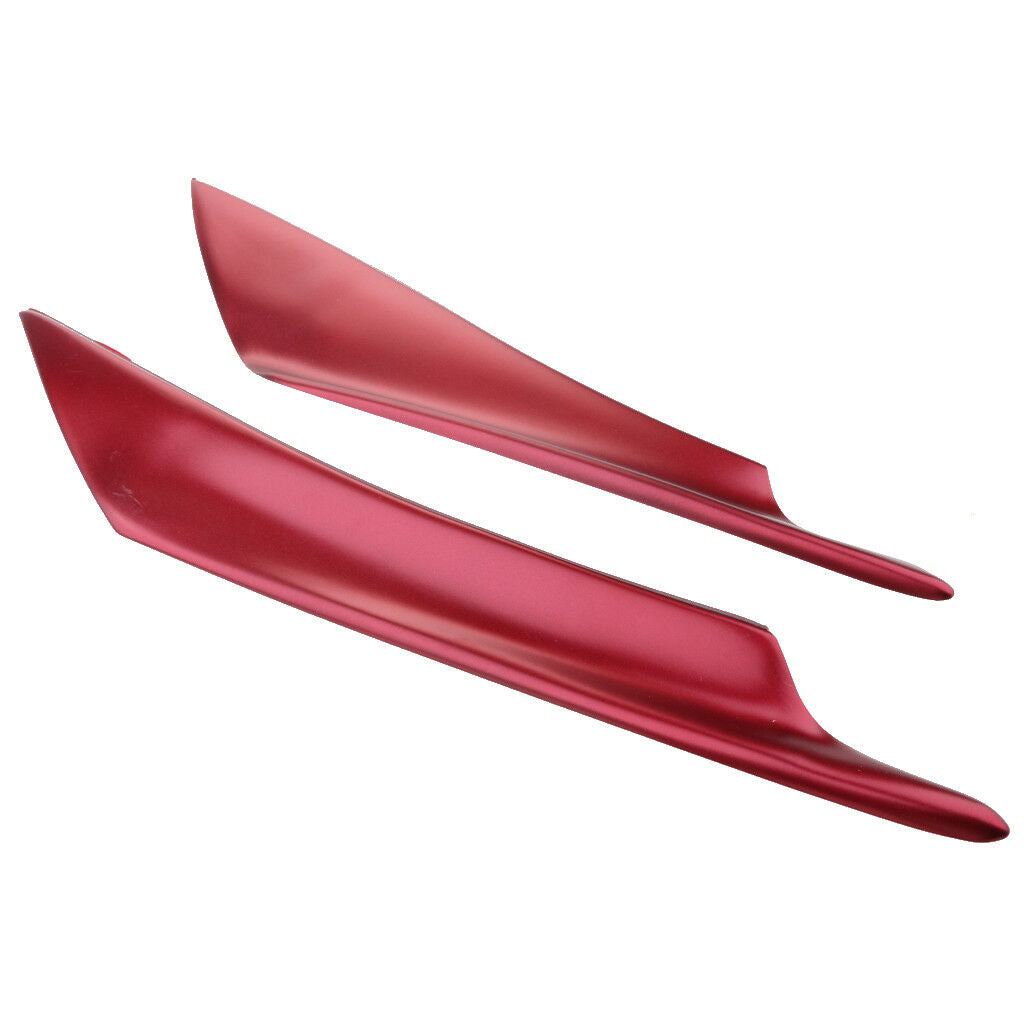 4 Pieces Red Car Universal Front Bumper Spoiler Lip Splitter Fins
