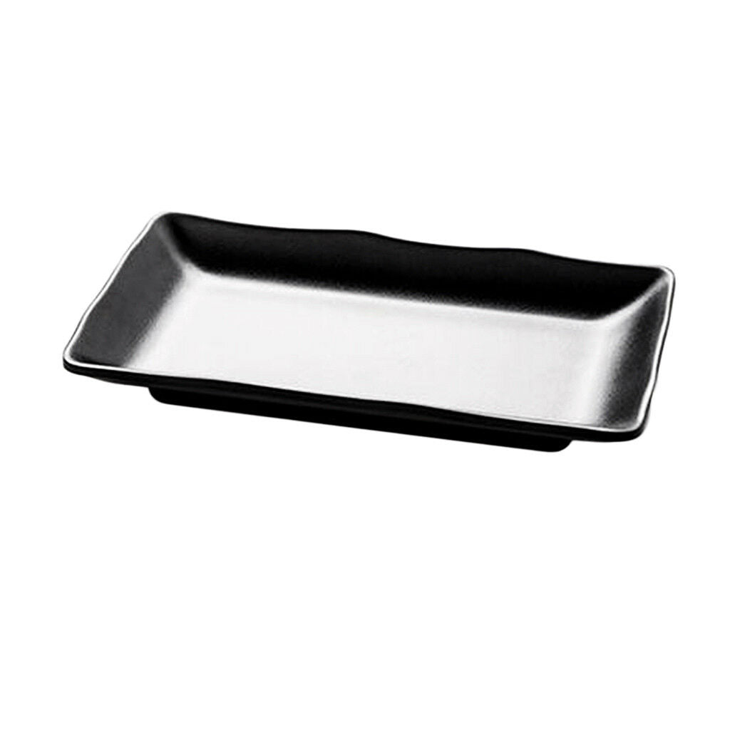 Hotel Serving Tray Japanese Style Glass Cake Sushi Melamine F 21x13x2.5cm