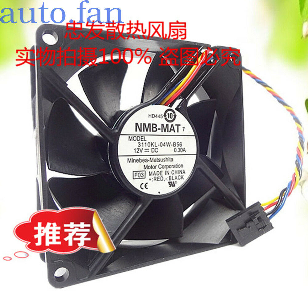 For 1pcs NMB 8cm 3110KL-04W-B56 Fan 8025 12V 0.30A
