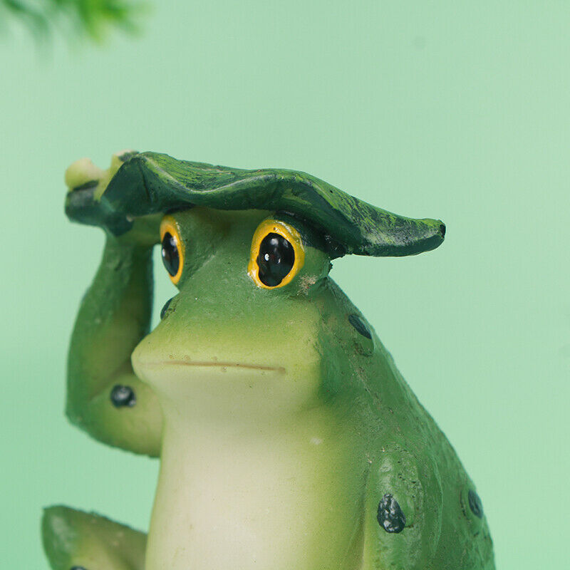 5 Inch Frogs Garden Statues Frogs Sitting On Stone Sculptures Stone Ornam.l8