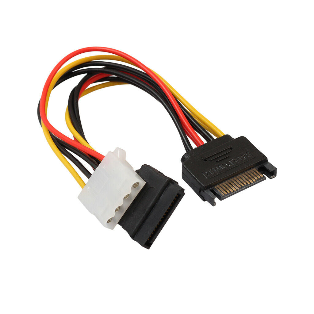 15pin SATA Male To 4pin / 15pin Female Power Adapter Splitter Y Cable For IDE