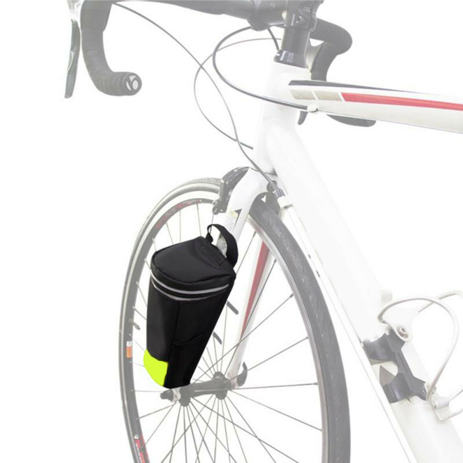 2X Bike Carry Handlebar Bag Cycling Pannier Bag with Magnetic green