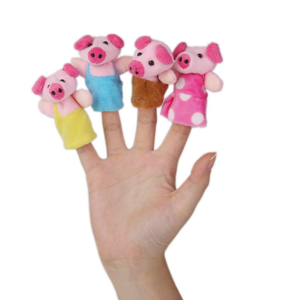 24Pieces Finger Puppets Nursery Rhyme Plush Baby Educational Hand Toys