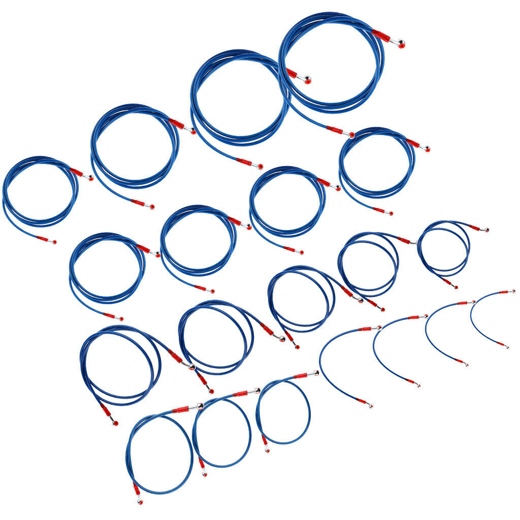 Steel Brake Clutch Oil Hoses Line Pipe Blue for Motorcycle Dirt Bike  50mm
