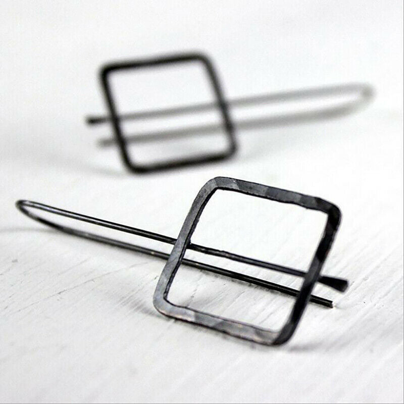 New Long Drop Geometric Square Earrings  Geometric Dangle Earrings Cos St.l8