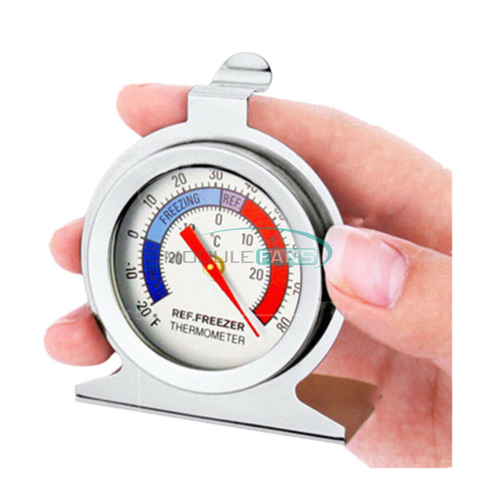 Temperature Refrigerator Freezer Dial Type Thermometer Stainless Steel Useful