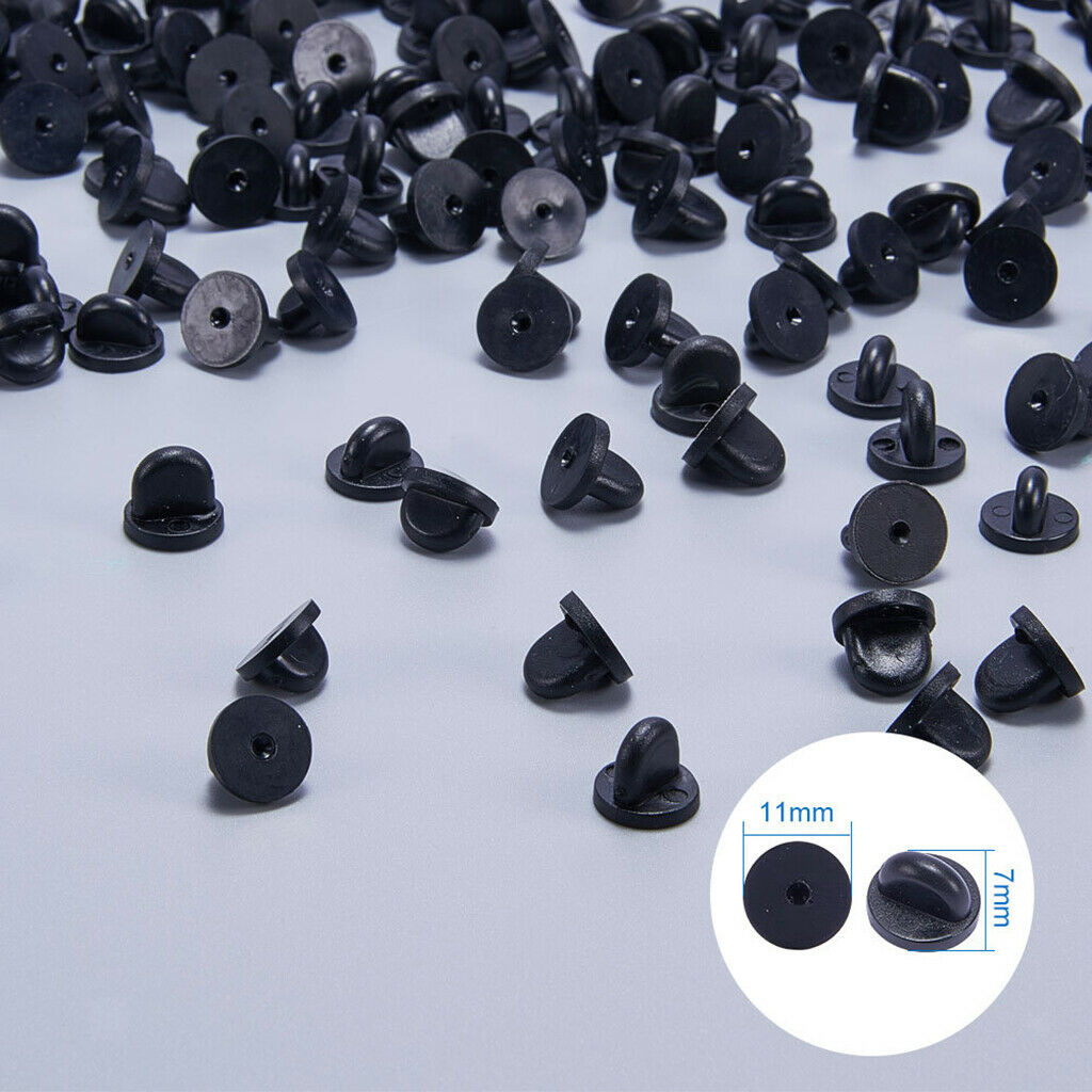 200PCS RUBBER PIN BACKS BUTTERFLY CLUTCH BACKS PIN BACKS TIE TACKS LAPEL PIN