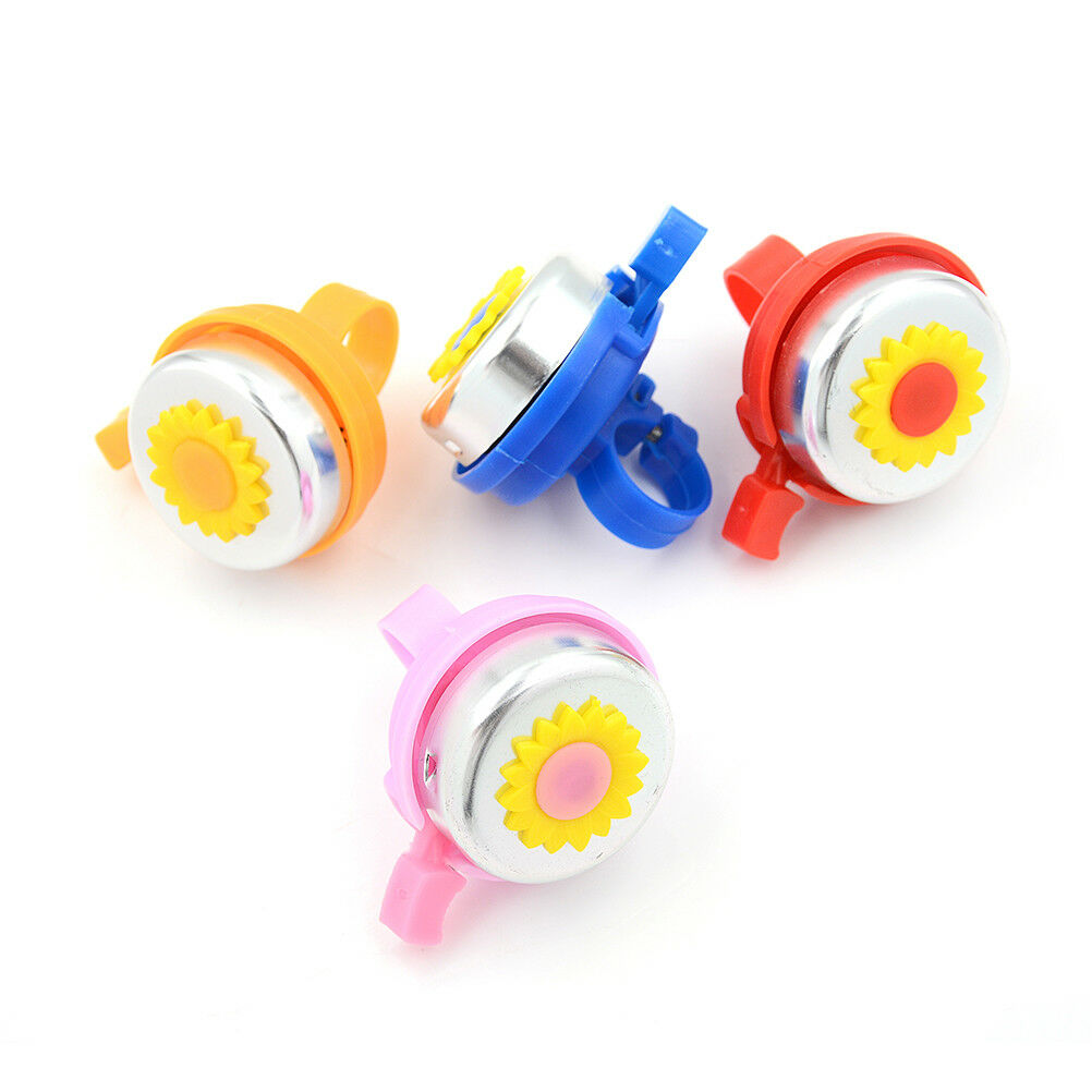 1Pcs bike bicycle bell ring round flower plastic metal sound alar.l8