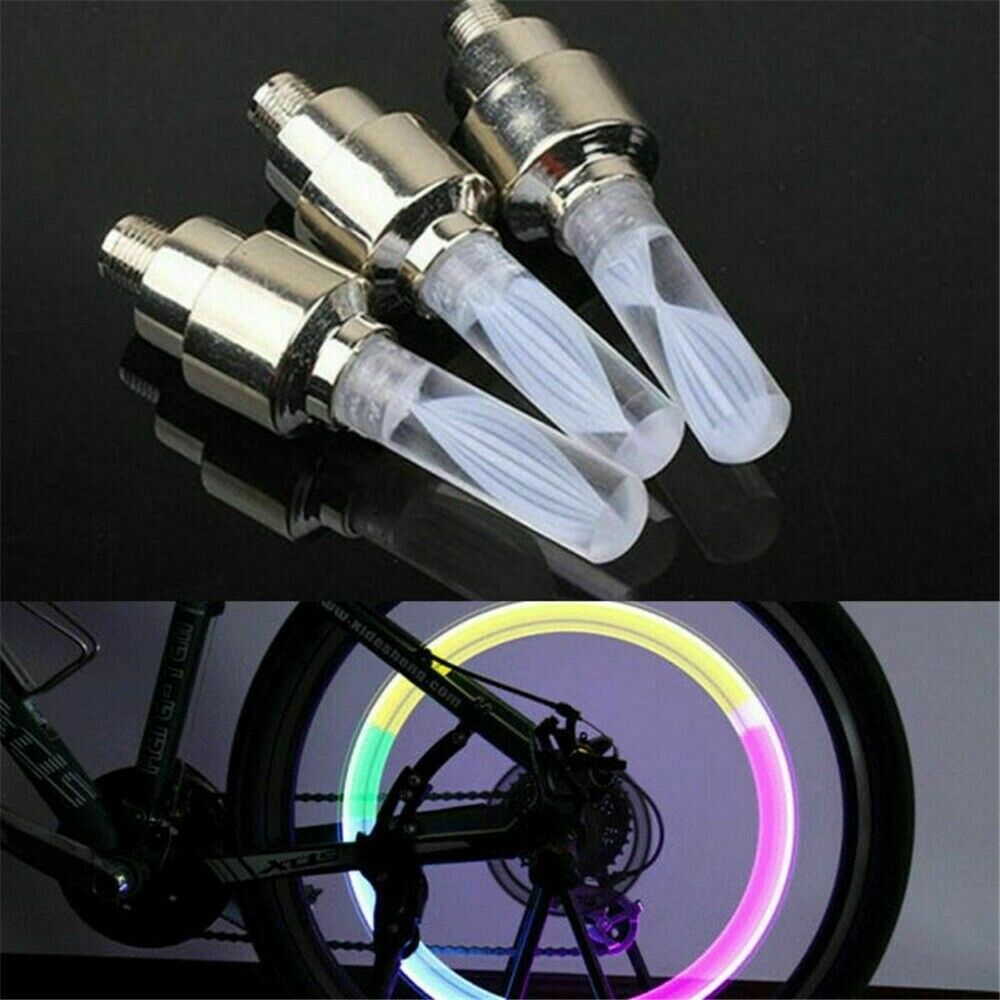 2pcs LED Lamp Flash Tyre Wheel Valve Cap Light For Car Bike Bicycle Motorcycle