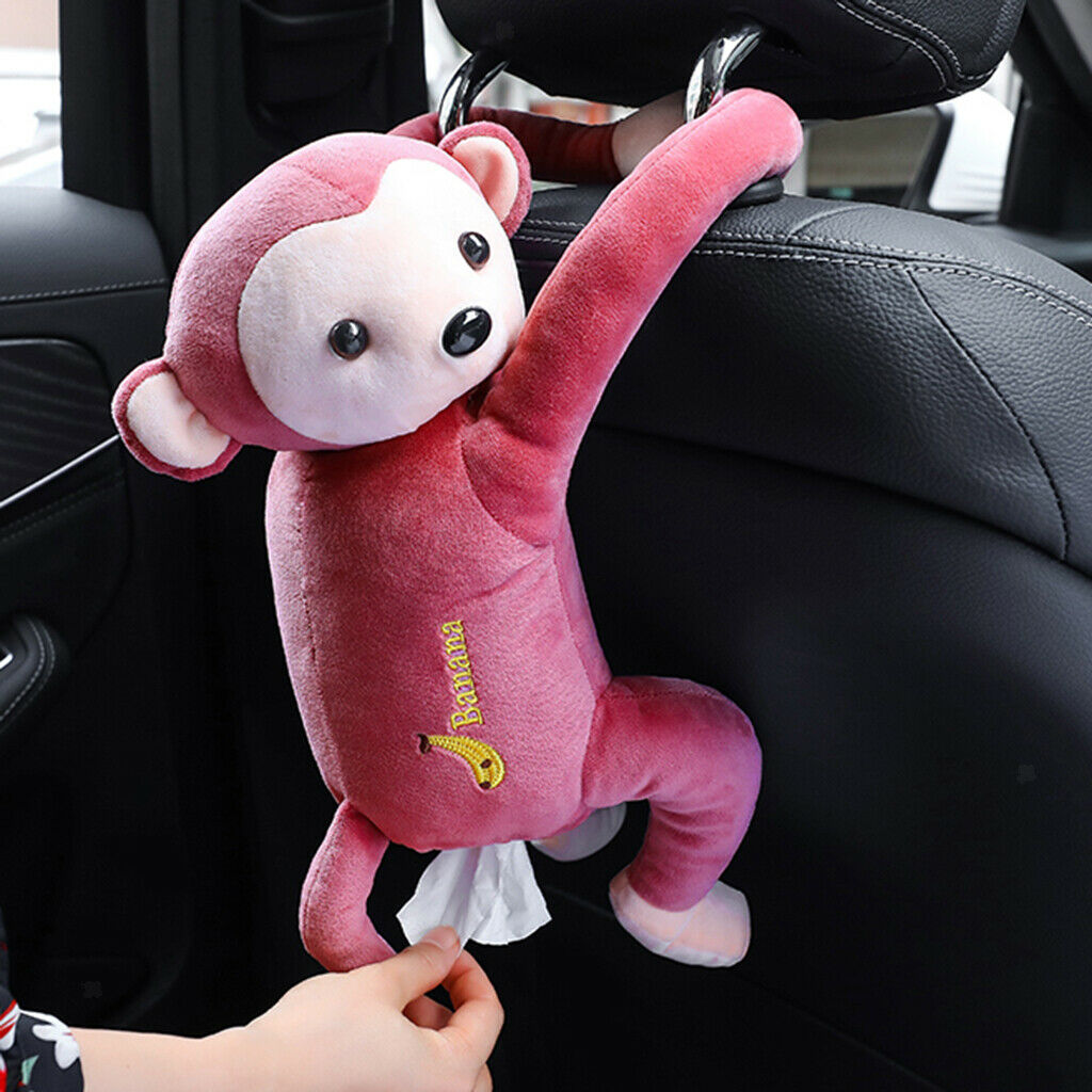 New Cute Plush Monkey Tissue Cover Animal Cartoon for Car Office cameo brown