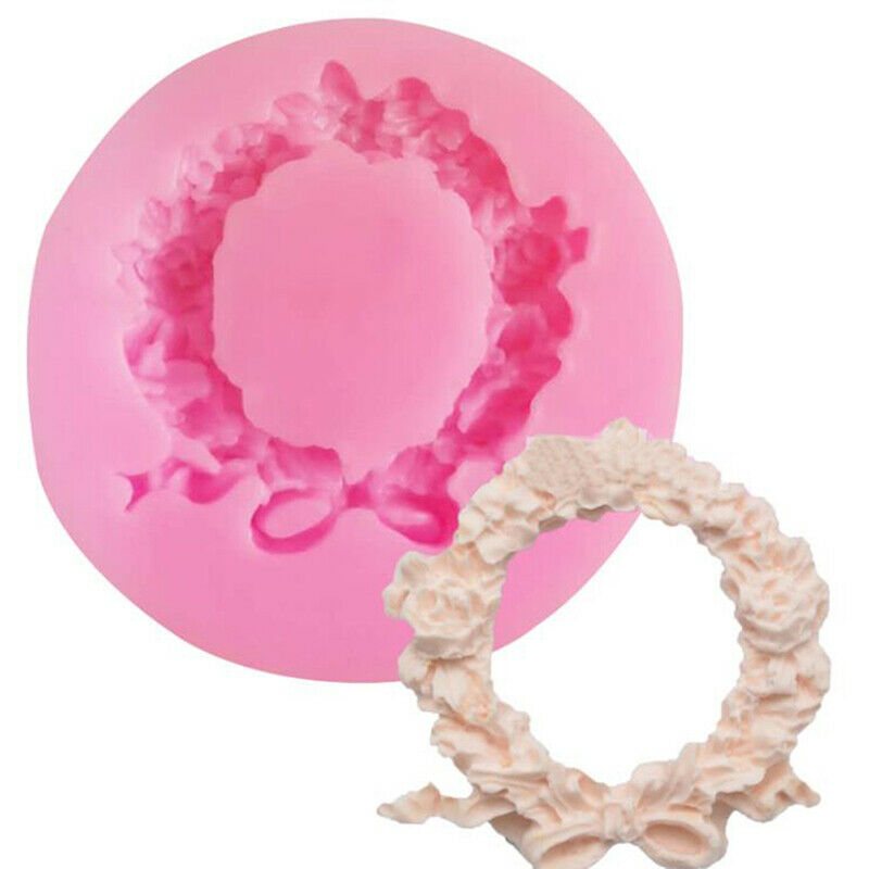 Flower Wreath Border Silicone Mold Cake Decor Fondant Cake FDA Silicone M.l8