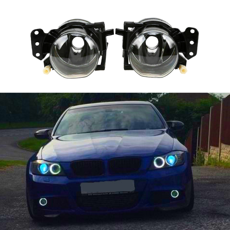Pair Front Bumper Fog Lights Lamp Housing For BMW E90 M3 335xi 335i 330Ci 328i