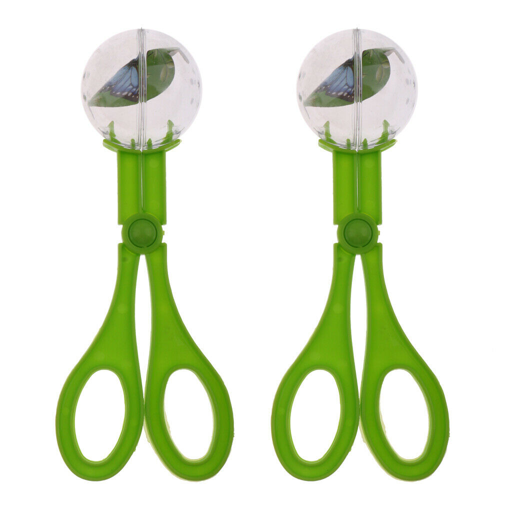 2x Plastic Reptile Terrarium Insect Catch Clamp Feeding Clip Cleaning Tools