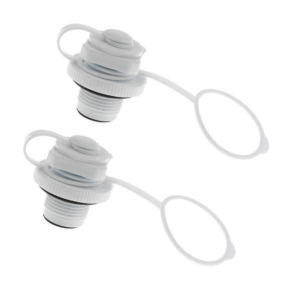 2Pcs Inflatable Boat Spiral Air Plugs 0ne-way Inflation Replacement Screw for