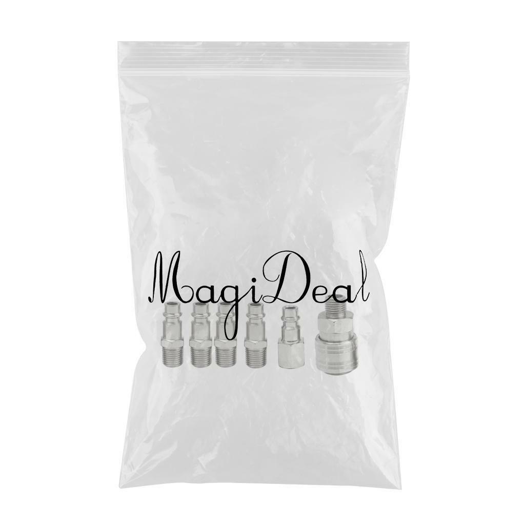 6pcs Air Line Hose Fittings Compressor Connector Quick Release Set 1/4'' NPT