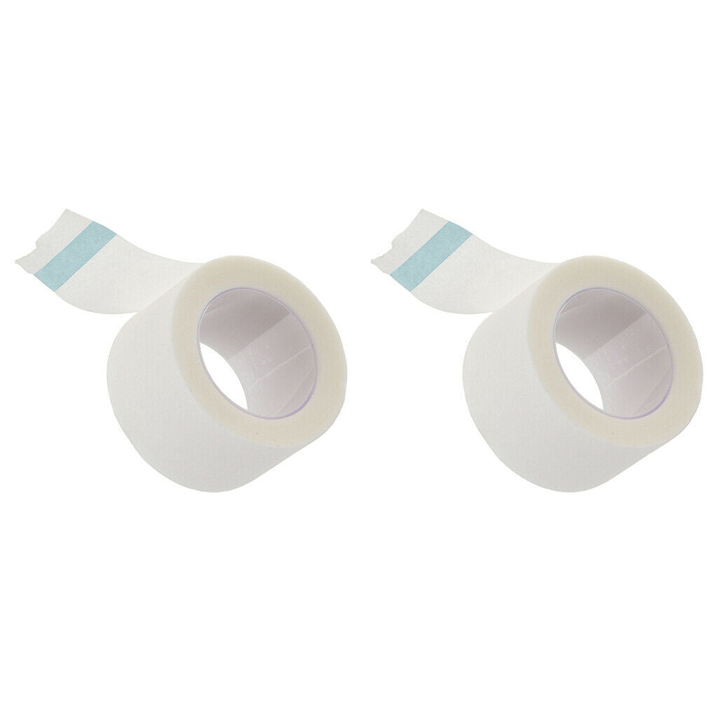 2 Rolls Non-woven Fabric Adhesive Lashe Tape For Eyelash Extensions Grafting