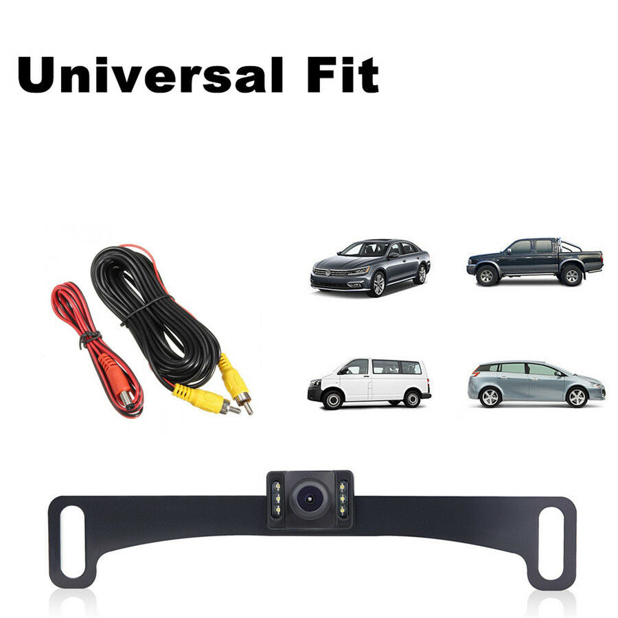 Adjustable Car Rear View Reverse Backup Camera License Plate 6LED