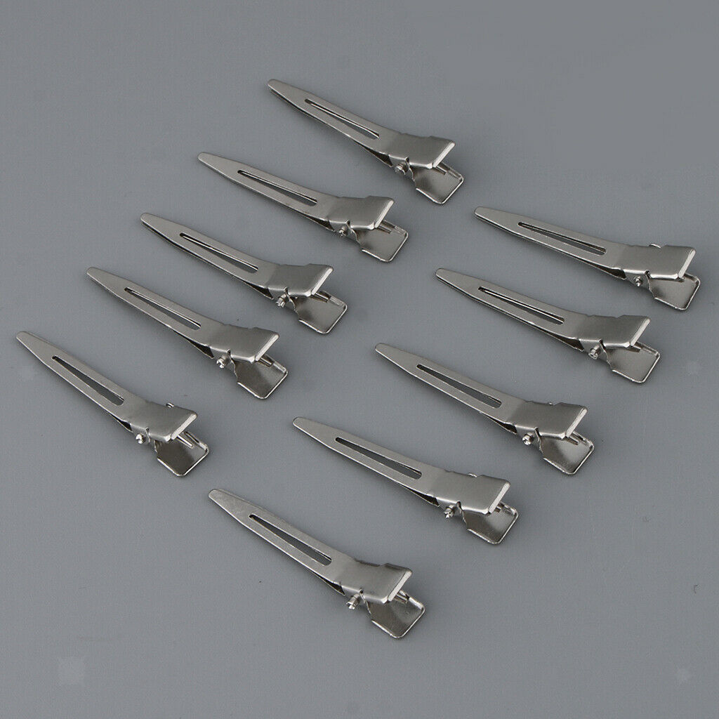 100pcs Alligator Duck Bill Clip Hair Styling Single Prong Clips Beauty Tools