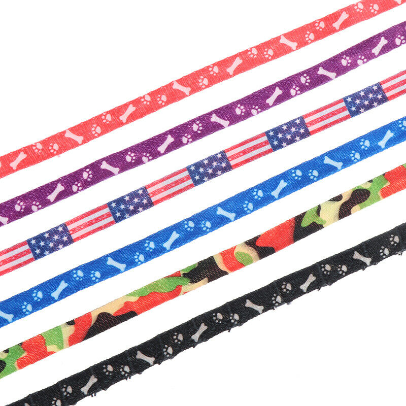 1CM Width Small Pet Dog Cat Print Rope Lead Leash Harness Adjustable Ches.l8
