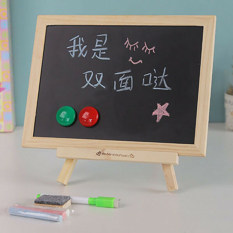 Mini Chalkboard Destop Blackboard Wood Frame Table-top Black Board With EaseBDA