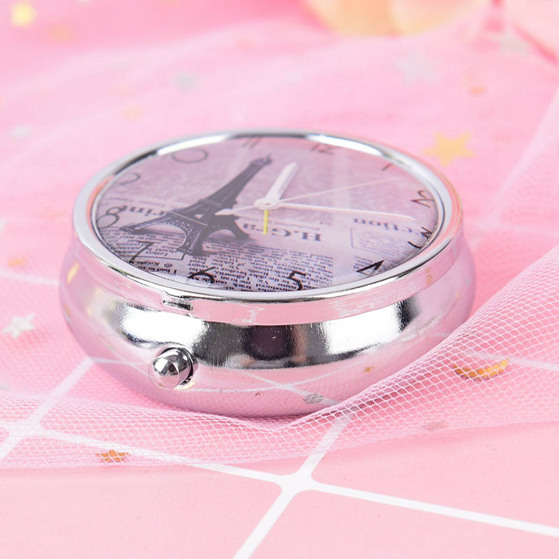 1Pc tower metal pill case medicine organizer pill box makeup storage conta.l8